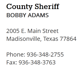 Sheriff Contact Info