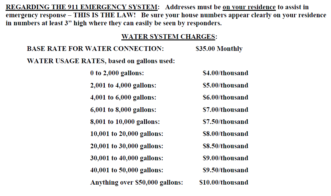 Water Rates